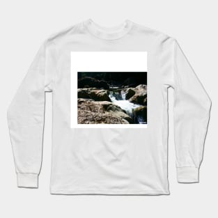 the waterfall in honduras creek ecopop landscape photograph Long Sleeve T-Shirt